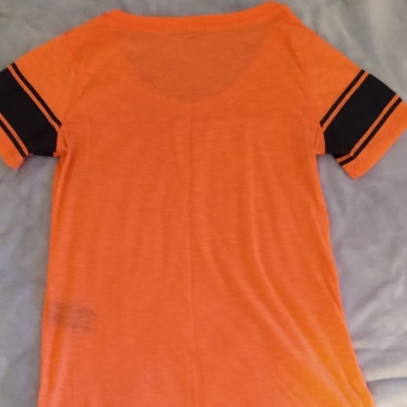 NEON RED V-neck T-Shirt - Picture 3 of 5